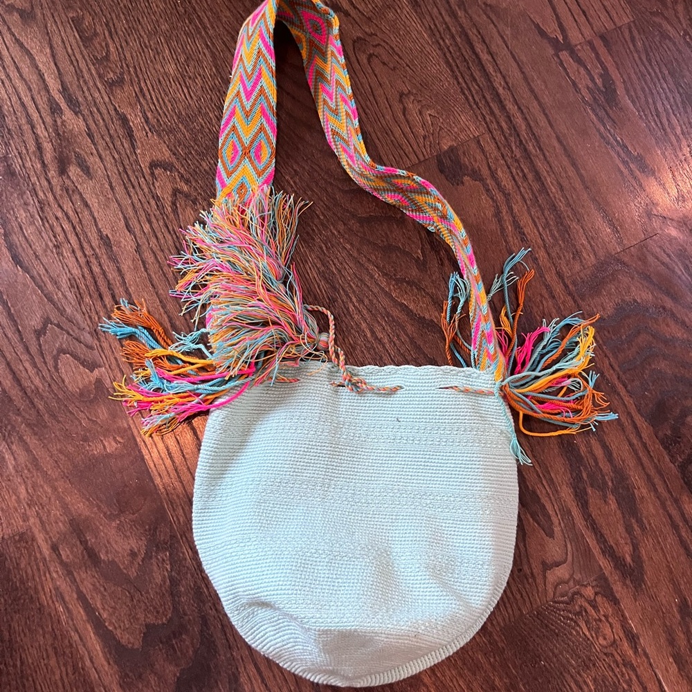Colorful Woven Shoulder Bag